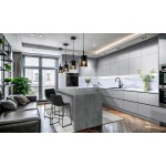 Фасад LuxeForm Idea MT-74 IS Серая фланель, ультраматовое покрытие Soft Touch, толщина 17,7мм, основа МДФ, обратная сторона-високопрочное покрытие в цвет